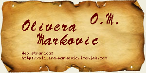 Olivera Marković vizit kartica